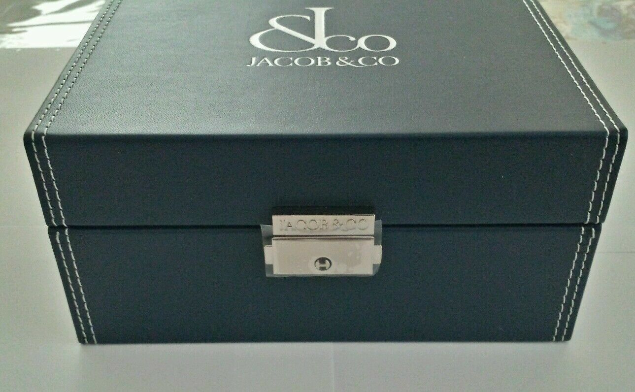 JACOB & CO 47MM 5 TIME ZONE JC24DA AUTHENTIC STAINLESS STEEL LADIES DIAMOND WATC