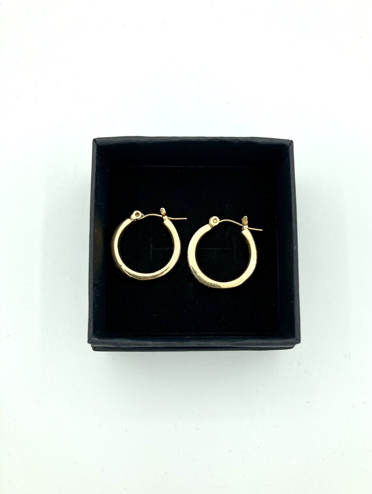 Beautiful Gold Tone CZ Cubic Zirconia Earrings – Latch Back Small Hoop