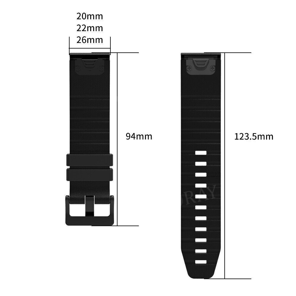 TPU Leather Watch Band Strap For Garmin Fenix 7 7X 7S 6 6X Pro 3 5 5X Plus Epix