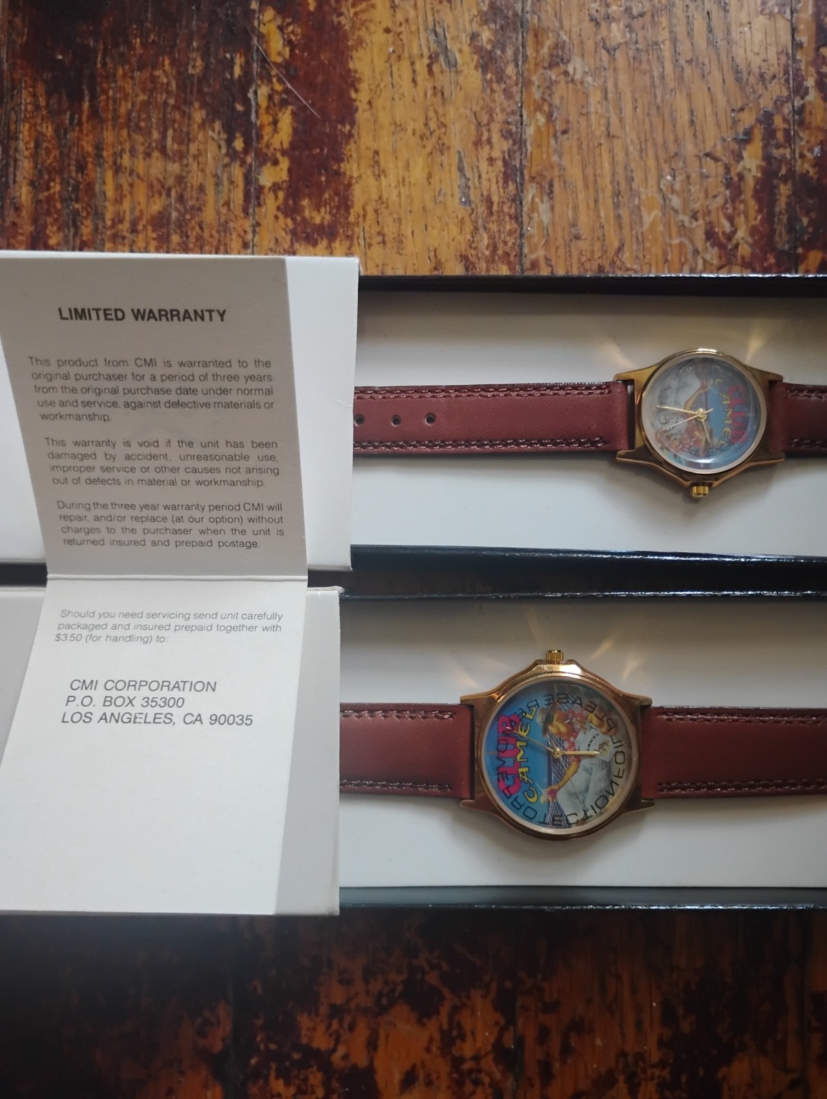 Sweda vintage joey camel male and female watches