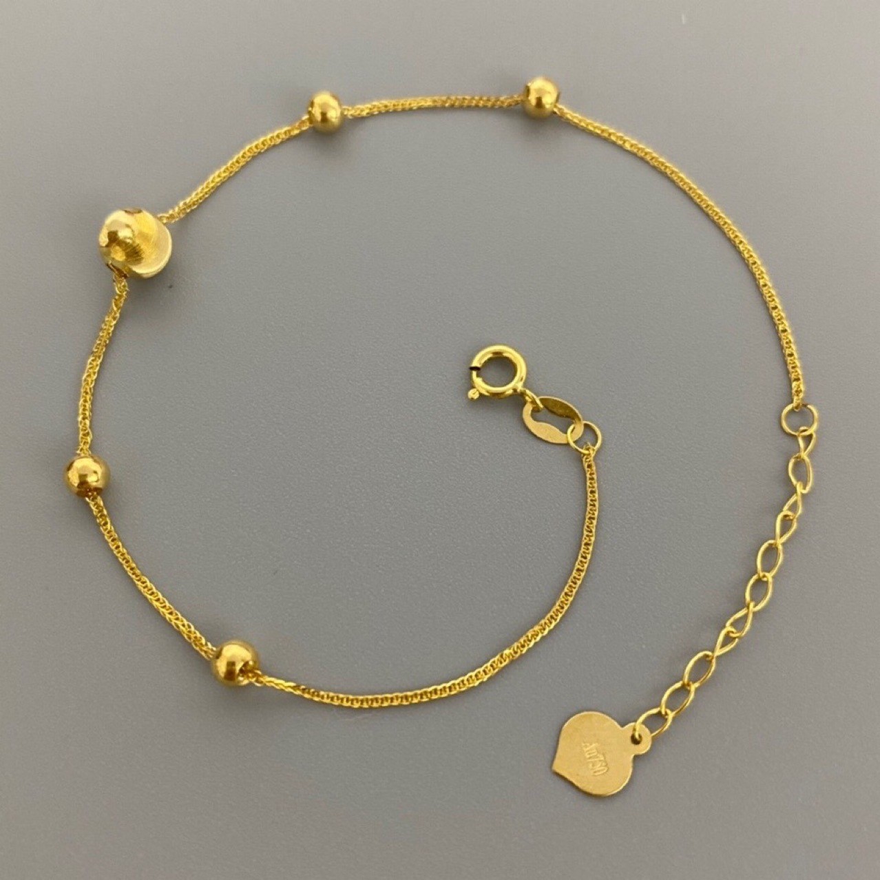 Real Solid 18k Yellow Gold Bracelet Fine Gold Jewelry 0.5g