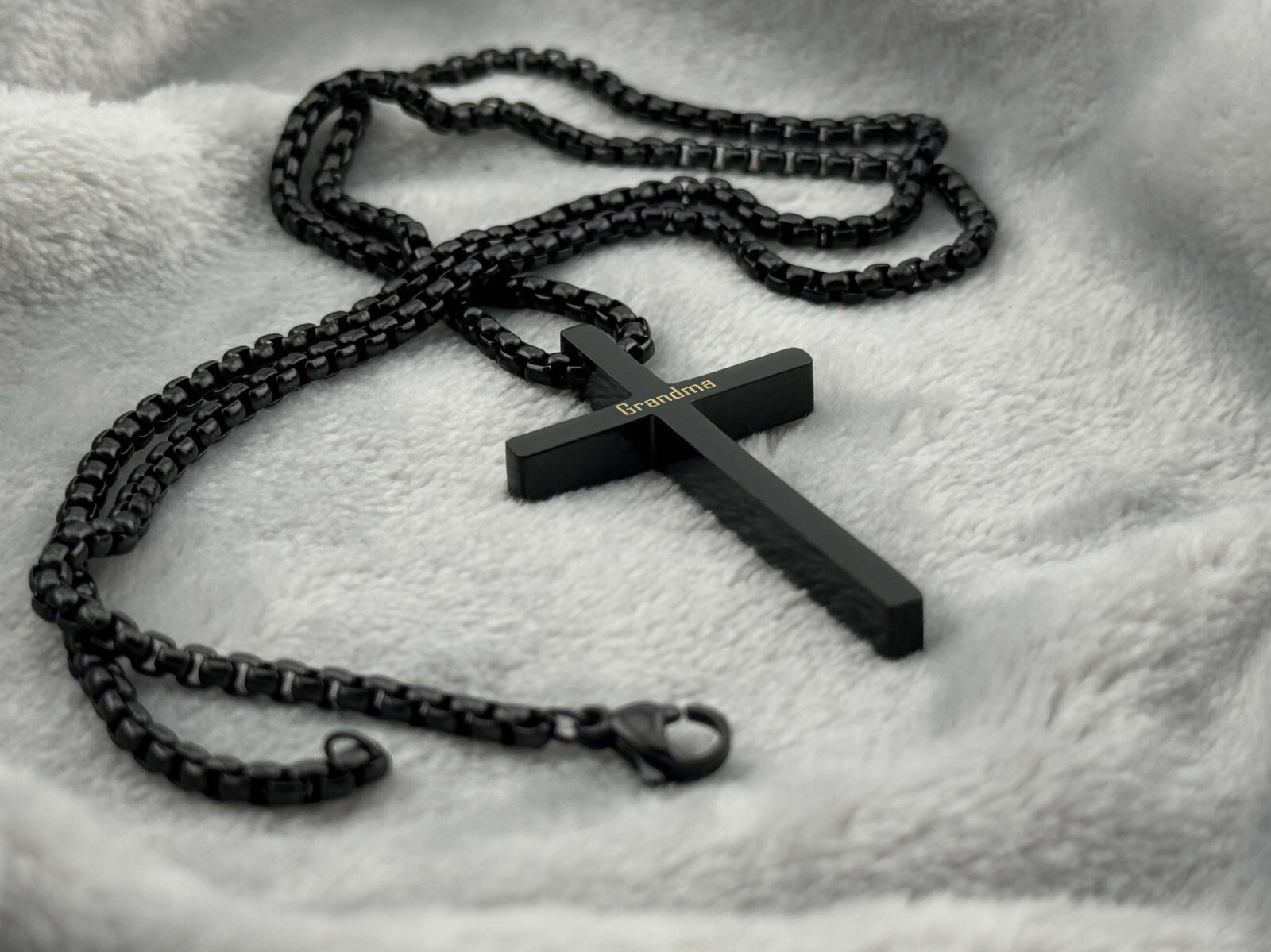 Personalized Engraved Cross Necklace Christian Catholic Easter Gift Pendant