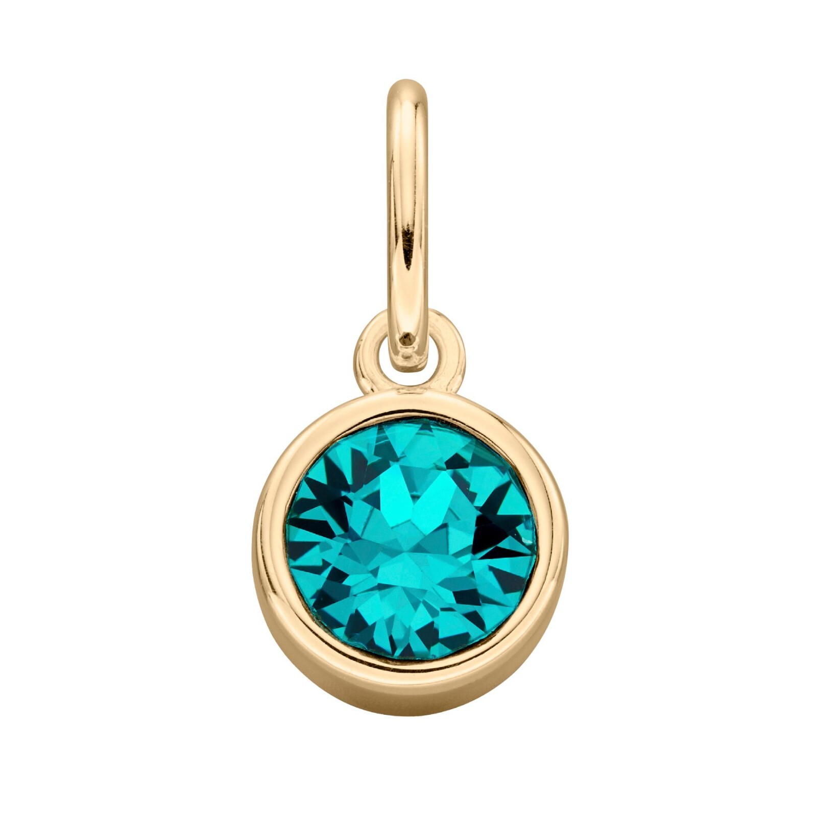 Crystal Birthstone Pendant 9ct Yellow Gold Plated Hallmarked All Months