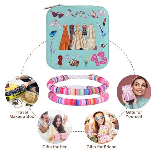 Small Jewelry Box Birthday Gift for Girl,Cute Small Halloween Travel Blue