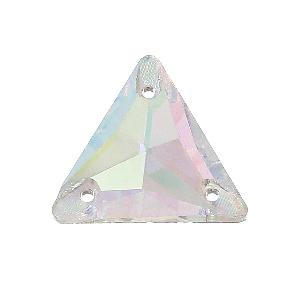 Sexy Sparkles 5pc, Triangle Glass Connector Finding Transparent AB Color Faceted