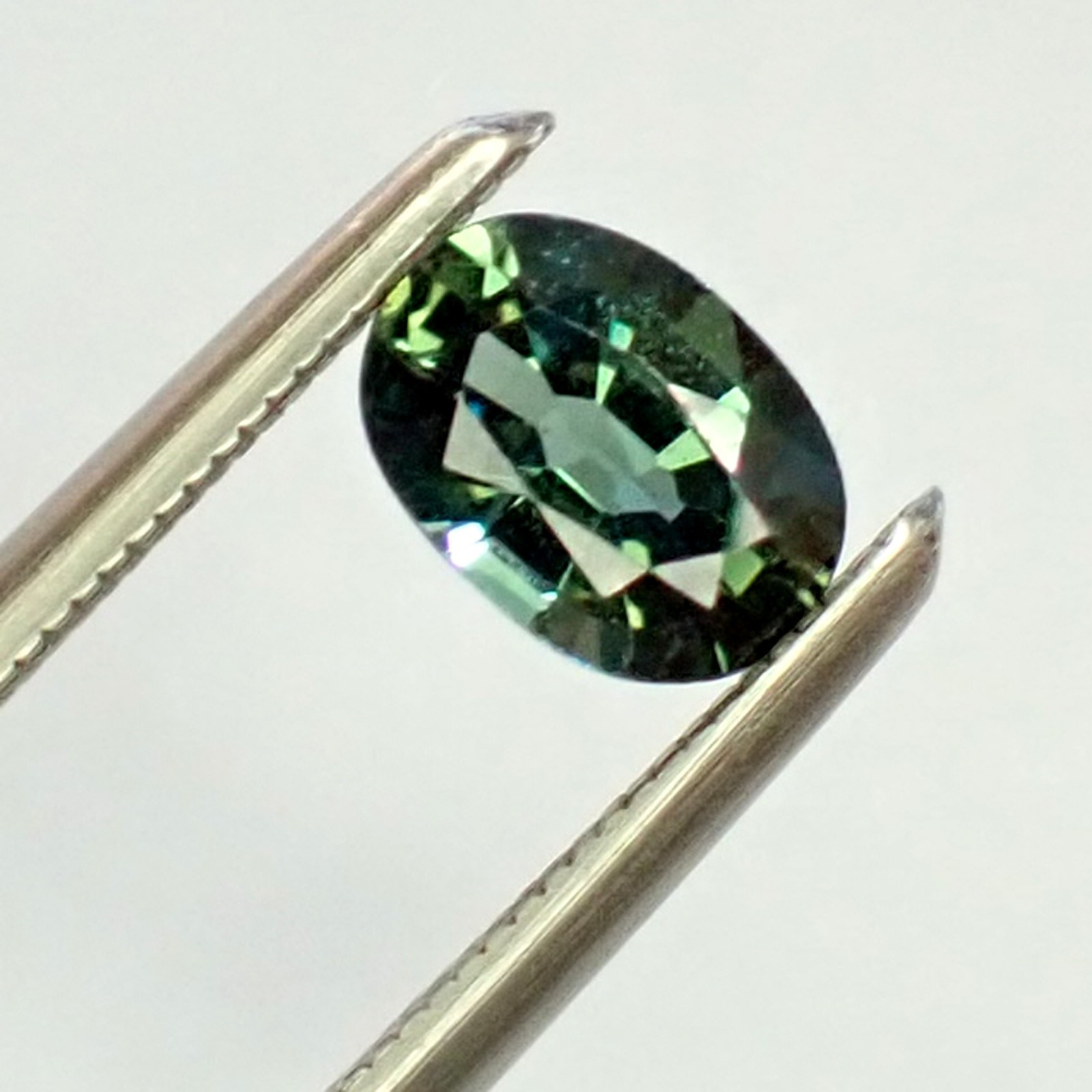 0.40ct Oval 5.3×3.8mm Bi Color Green Blue Natural Australian Parti Sapphire Rare