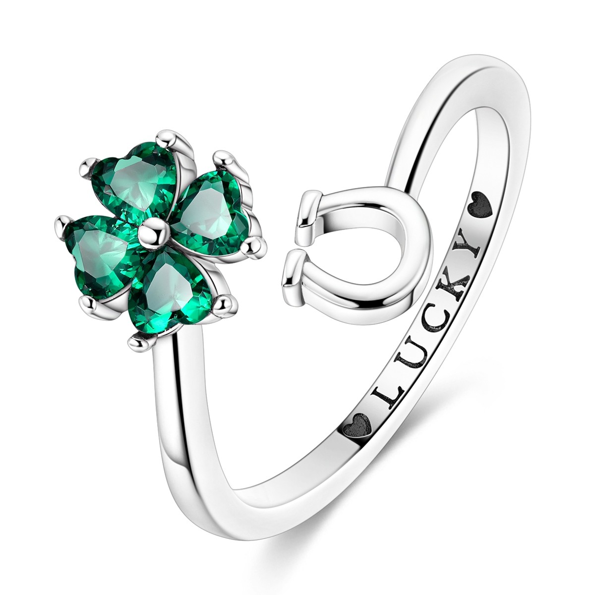 MULA Optional 925 Sterling Silver Open Ring Lucky Bird Heart for Women Jewelry