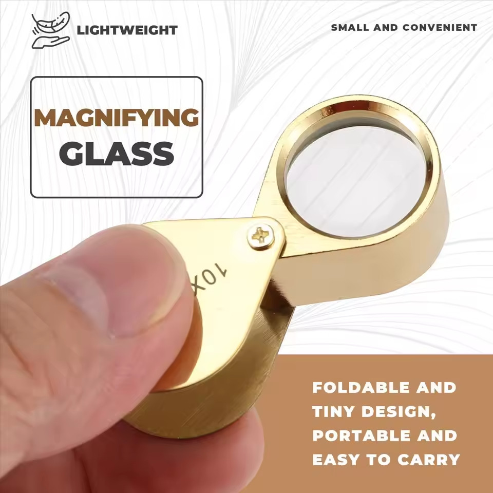 10X Jewelers Loupe Magnifier Jewelry Coin Loop Magnifying Glass Eye Pocket USA