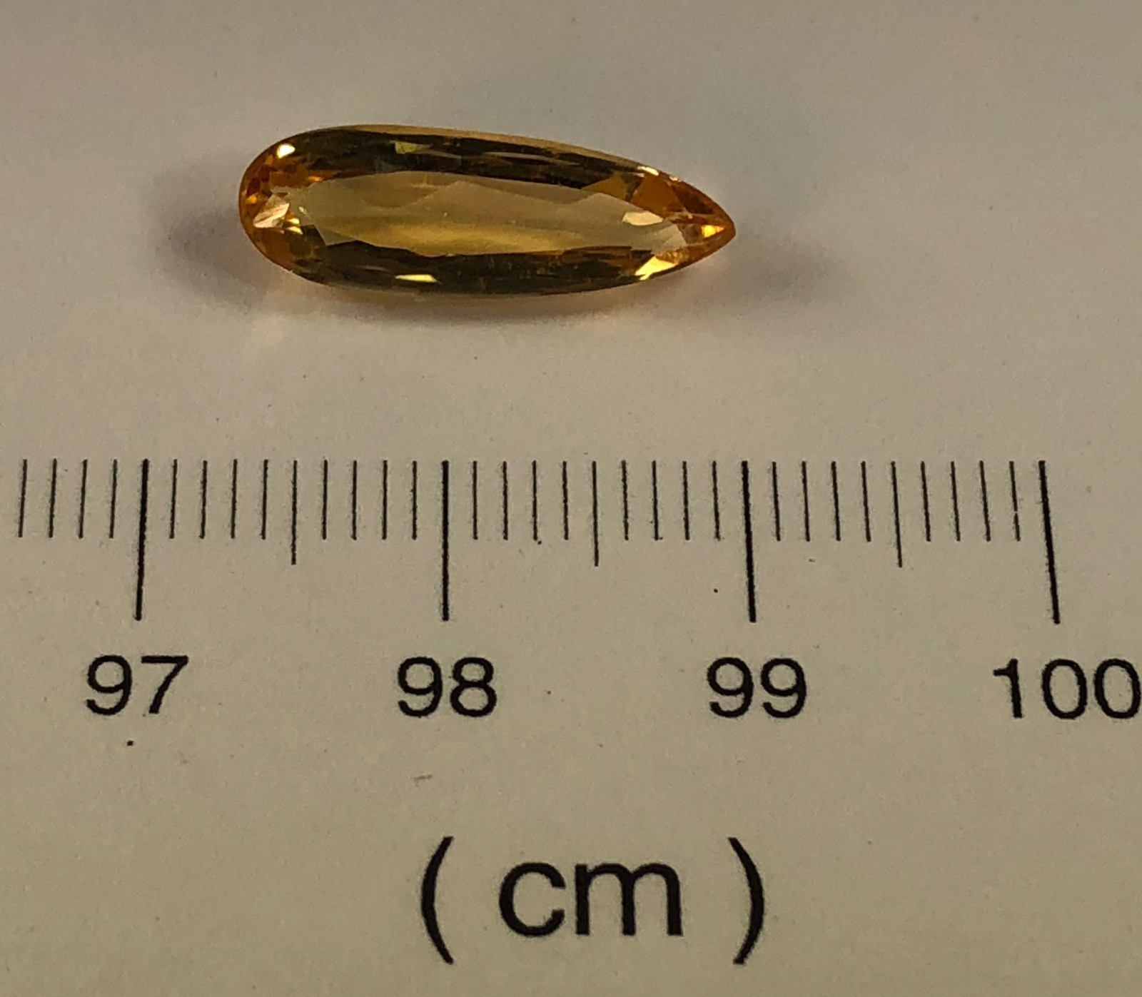 Imperial Topaz 3.52 Ct Clarity IF Pear Cut Natural Golden Brazil I057