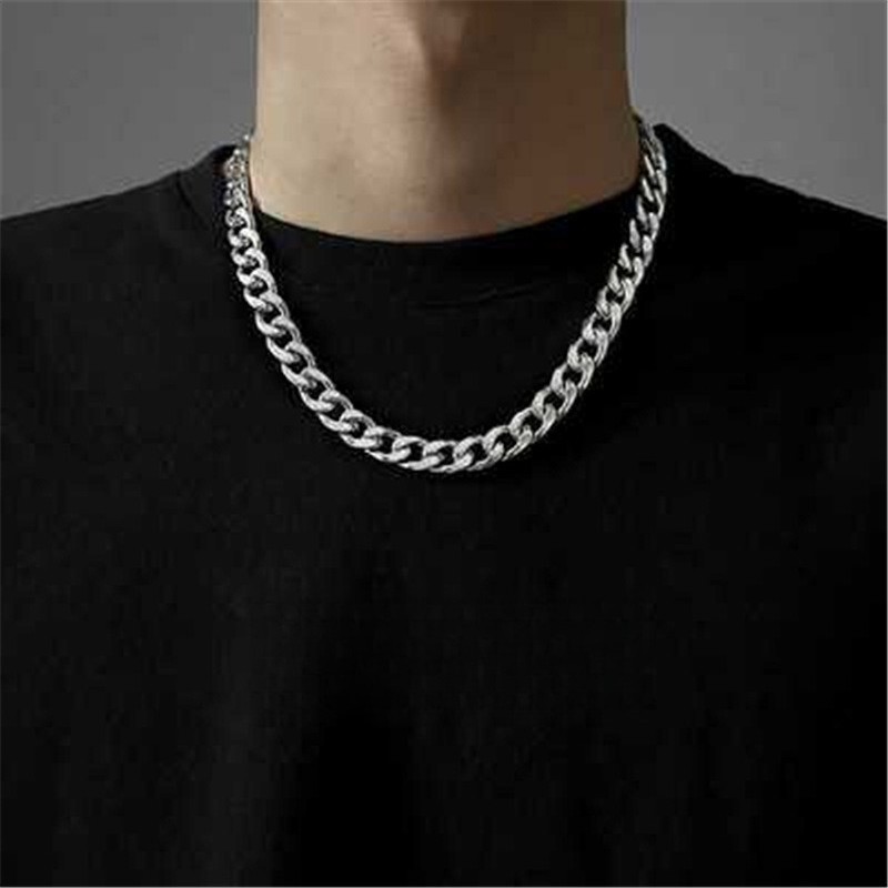 60 Cm Titanium Steel Cuban Chain Necklace, 3/5/7 Mm Thickness Optional, Unisex