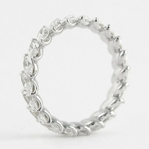 White Diamond 2.80 Ct Marquise Cut Lab-Created Engagement Ring 925 Silver