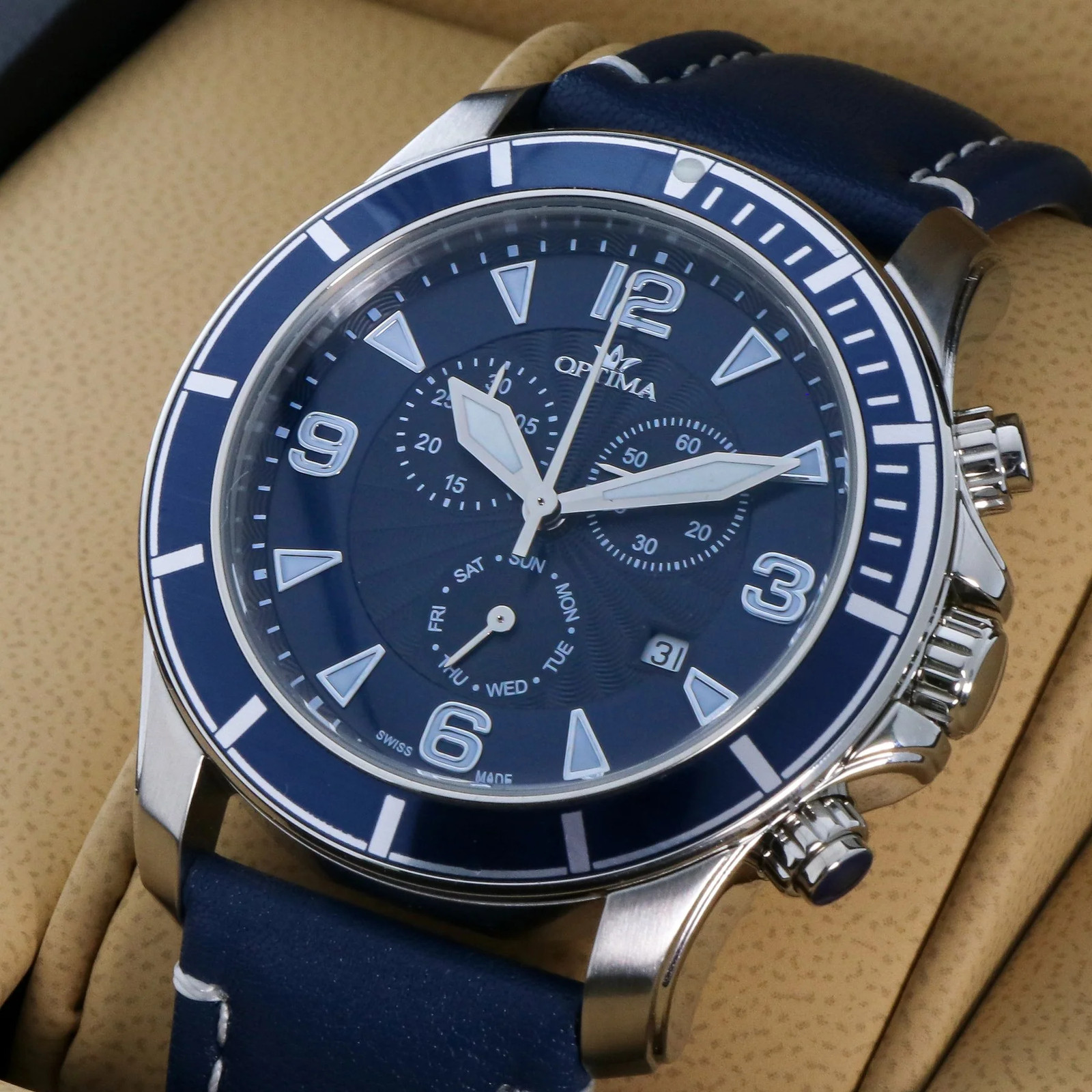 Optima – Swiss Chronograph – OSC422-SL-9 Chronograph Swiss Ronda Quartz 45 mm