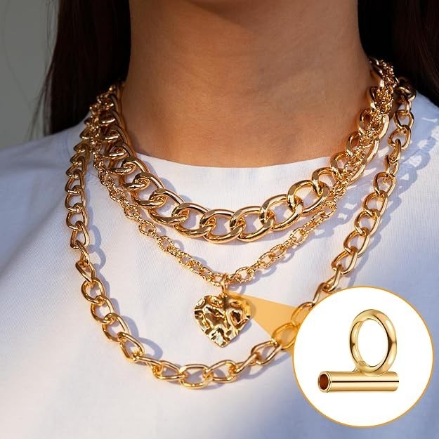 12Pc Brooch to Pendant Converter Brass Pin Necklace Adapter Gold 8/13/20mm