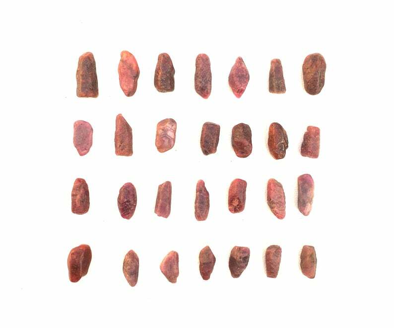 Unique 10 Pieces Untreated Natural Ruby Pencil Shape Rough Gemstone 6×10-9×20 MM