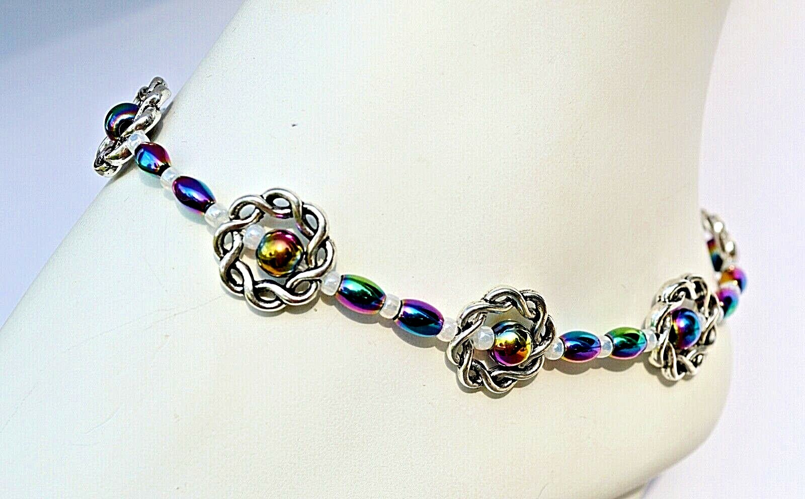 Rainbow Magnetic Hematite Anklet Necklace Bracelet All Ages LOVE THIS