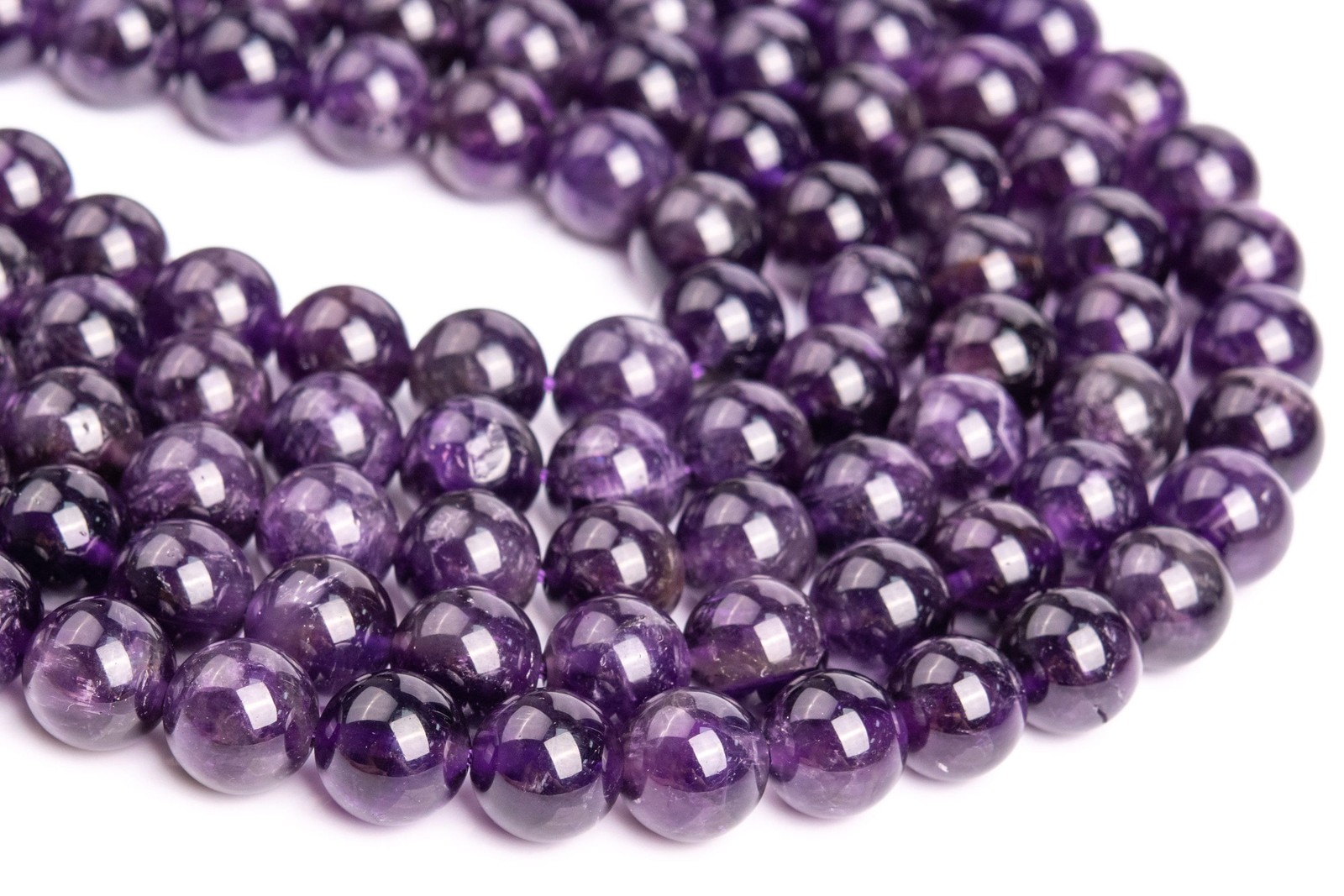 Natural Deep Purple Amethyst Bead Grade AAA Round Loose Beads 6/8/10/11-12MM