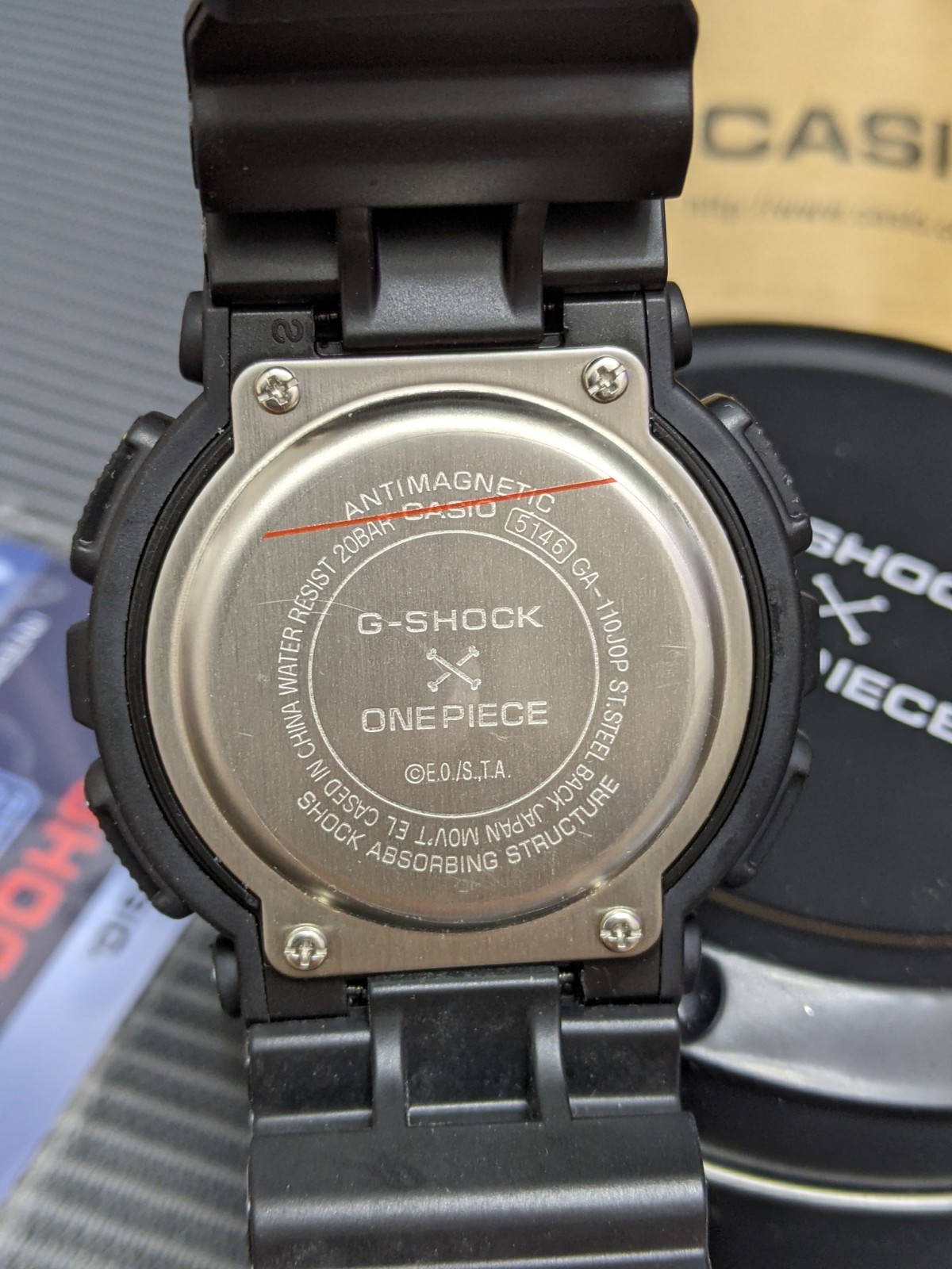 Casio G-Shock GA-110JOP-1A4 One Piece Limited Edition Watch Box & Papers