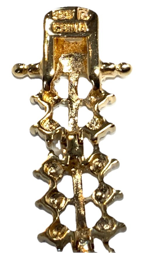 Ross Simons Vermeil Gold over Sterling 925 Diamond Bracelet 7.5-inches LR24