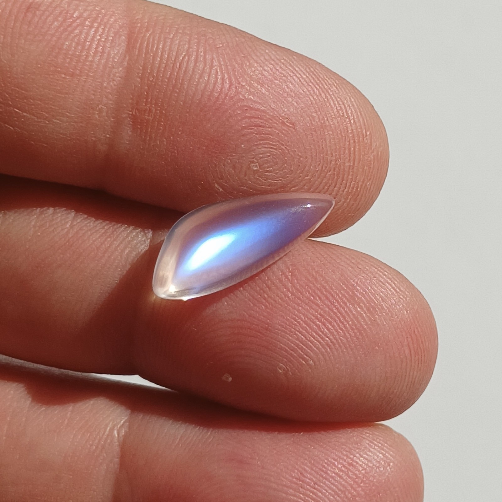 Loose Moonstone, Unique Designer Cabochon, 5.4 CT – 17.4 mm x 7.3 mm x 6.2 mm