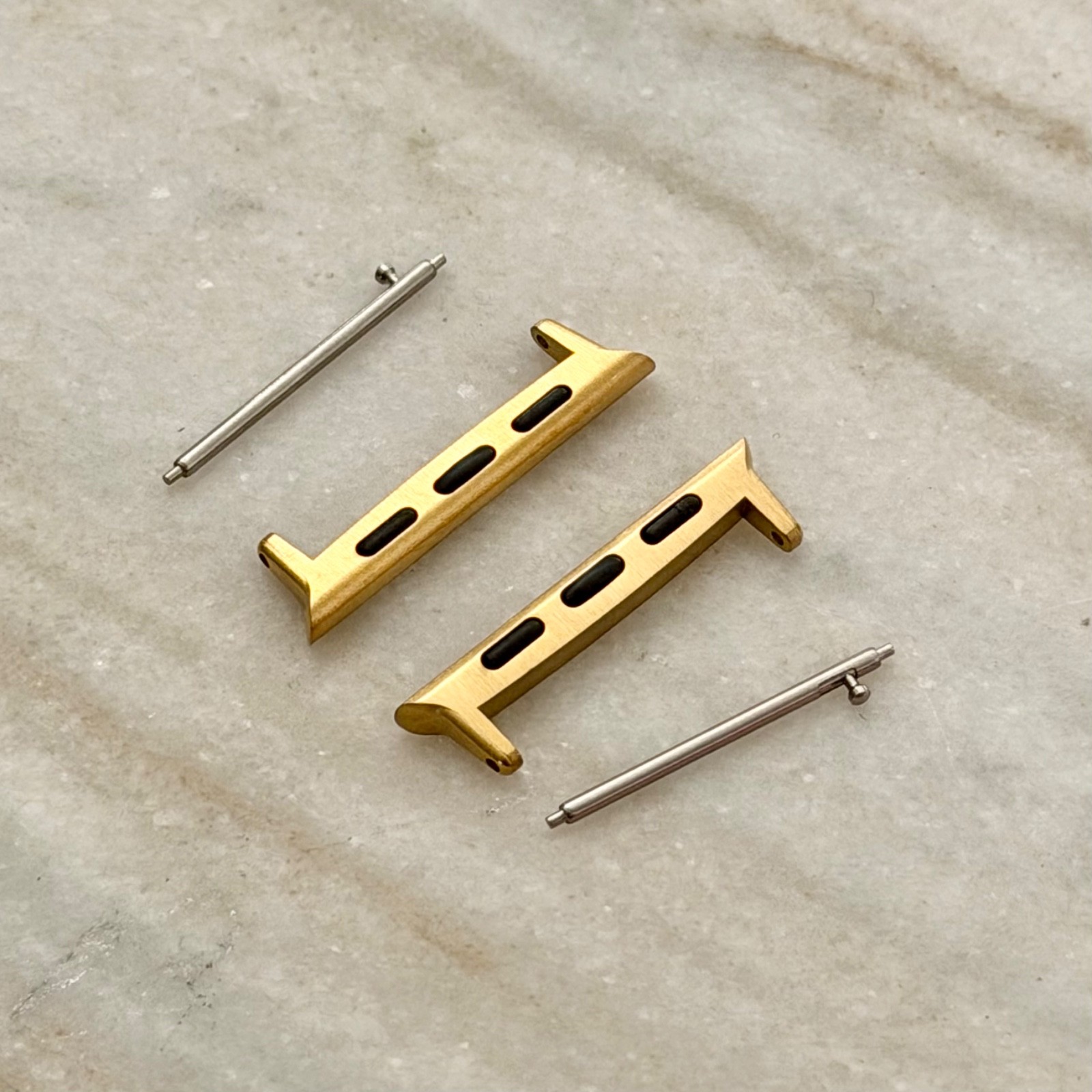 Apple Watch Band Connectors, 24mm Strap Adapters, Stainless Steel, Gold, Silver