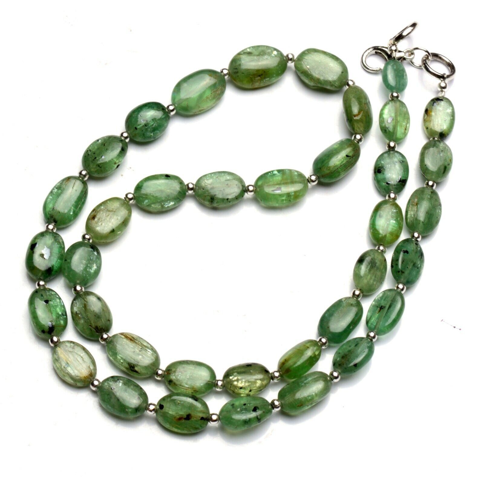Natural Gem Mint Green Kyanite Oval Nuggets 18.5″ Necklace 10×7 to 12x9mm Beads