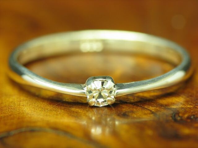 835 silver ring with glass stone trim/real silver/RG 55/1.3 g