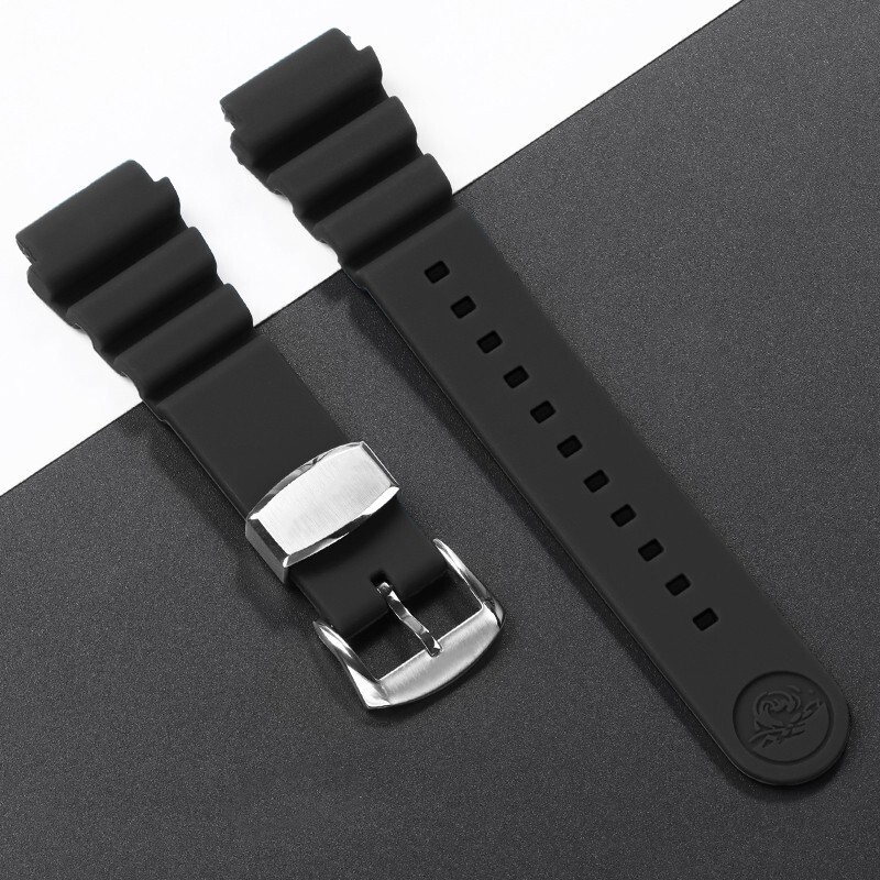 20-22mm for SEIKO Prospex BLACK SRP779 SRPC91 Silicon Rubber Watch Band.