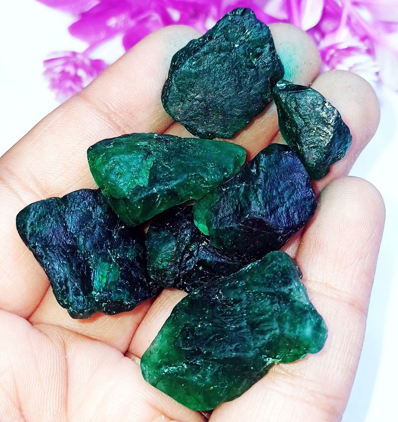 Natural Emerald Rough Loose Gemstone 170.25 Ct Lot With Free Gift
