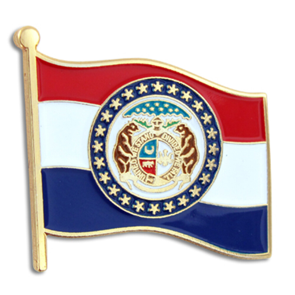 PinMart’s Missouri US State Flag MO Enamel Lapel Pin