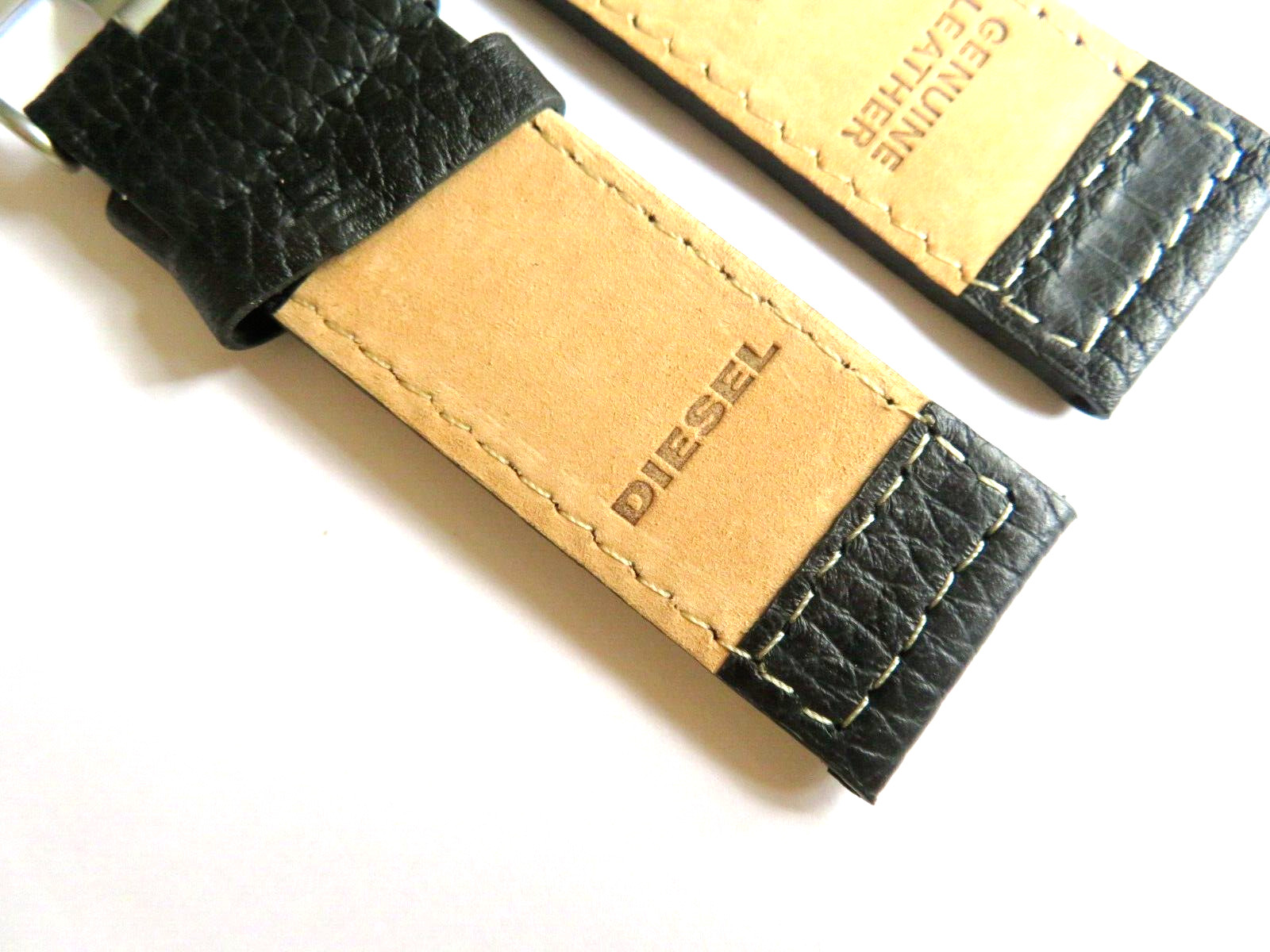 DIESEL Original Replacement Leather Strap DZ1613 Watch Strap Black 24 Mm