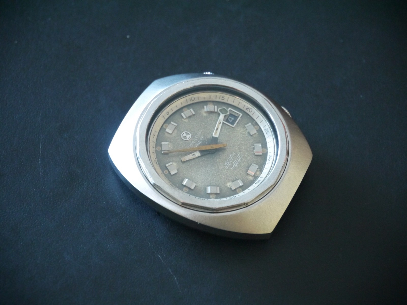 FAVRE LEUBA, DEEP BLUE, 1960’s, 40mm. Stainless, Tropical, Serviced