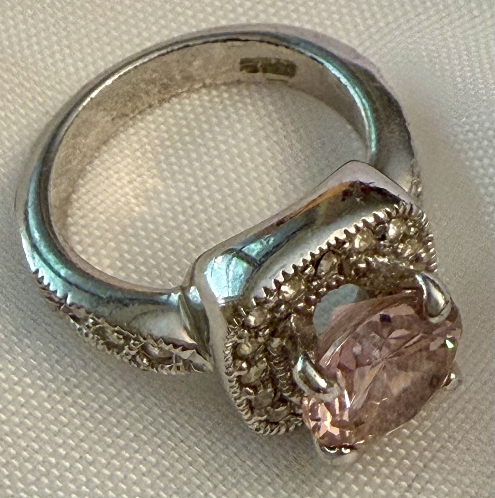 Lab Created Pink Ice Ruby Ring Premiere Designs PDJ Size 6