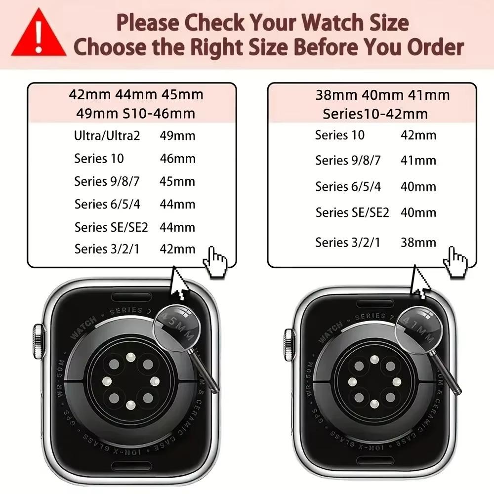 2025 New Silicone Strap for Apple Watch Band 10 46mm/42mm 44mm 40 38 45 41 Sport