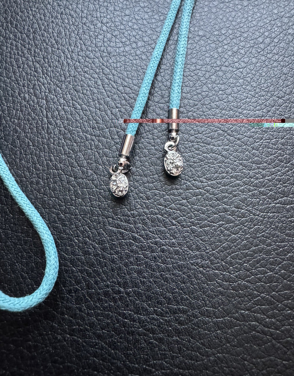 Genuine Swarovski Rope Necklace for Charm/Pendant, rhodium plated, 82cm