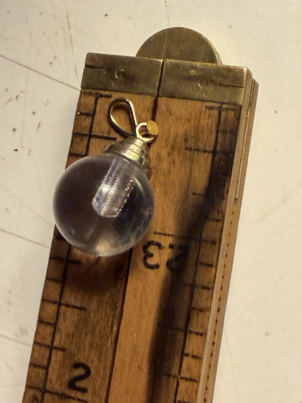 Vintage Petite Orb Pendant, Faux Pool Of Light, Mustard Seed Glass Orb G.F.