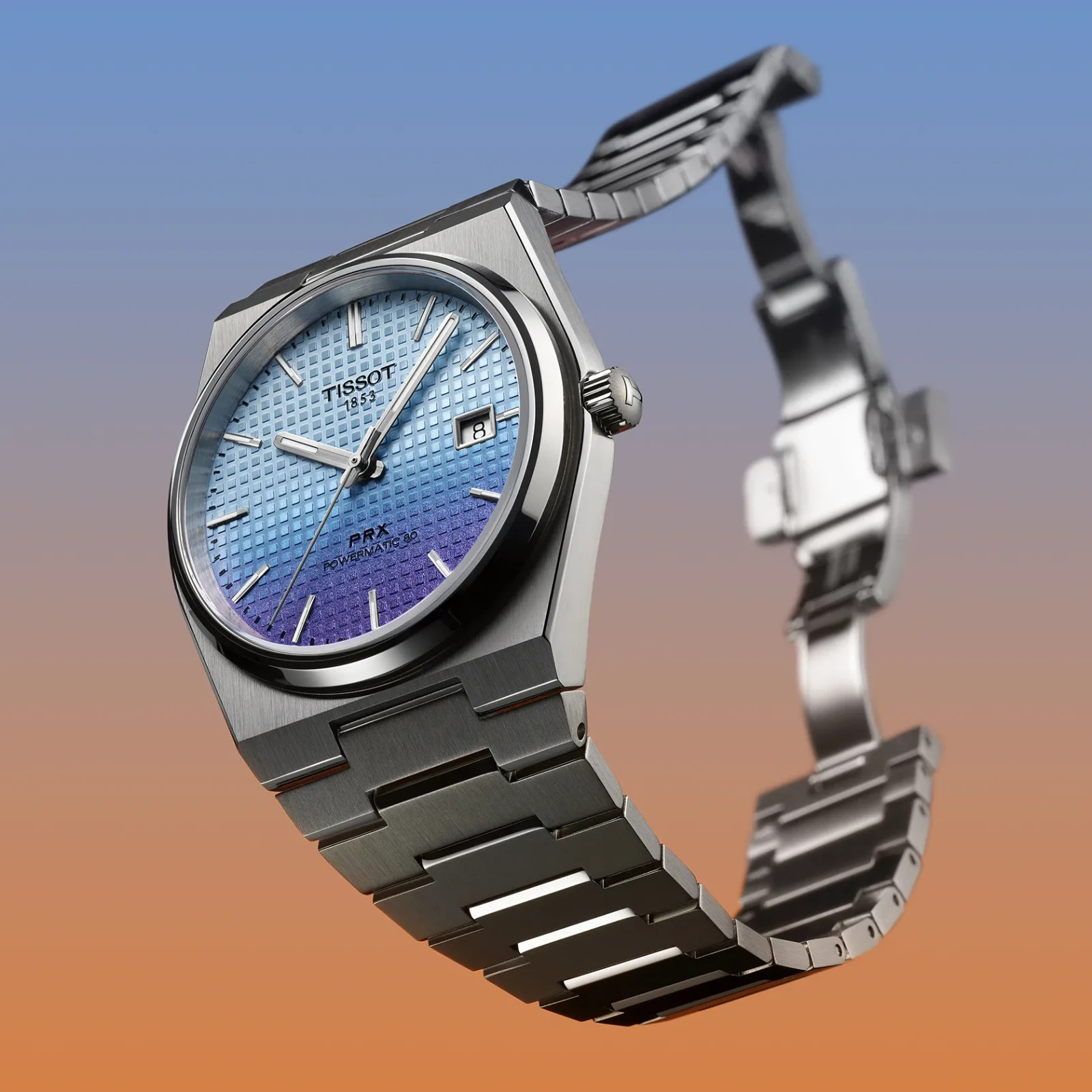 Tissot PRX Powermatic 80 40mm Gradient Blue Dial Automatic Watch T1374071135101