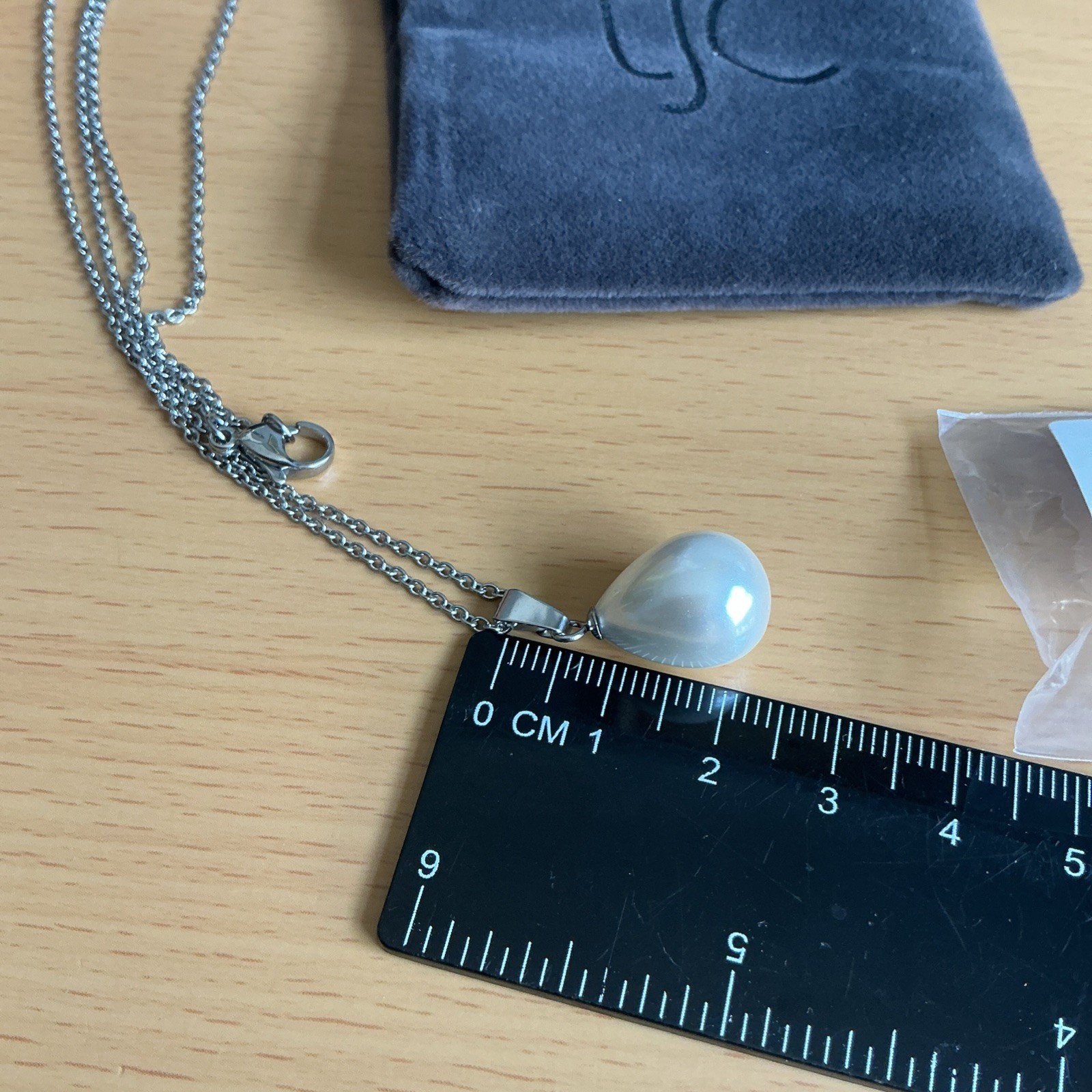 TJC Pearl Pendant & 51cm Chain / stainless steel