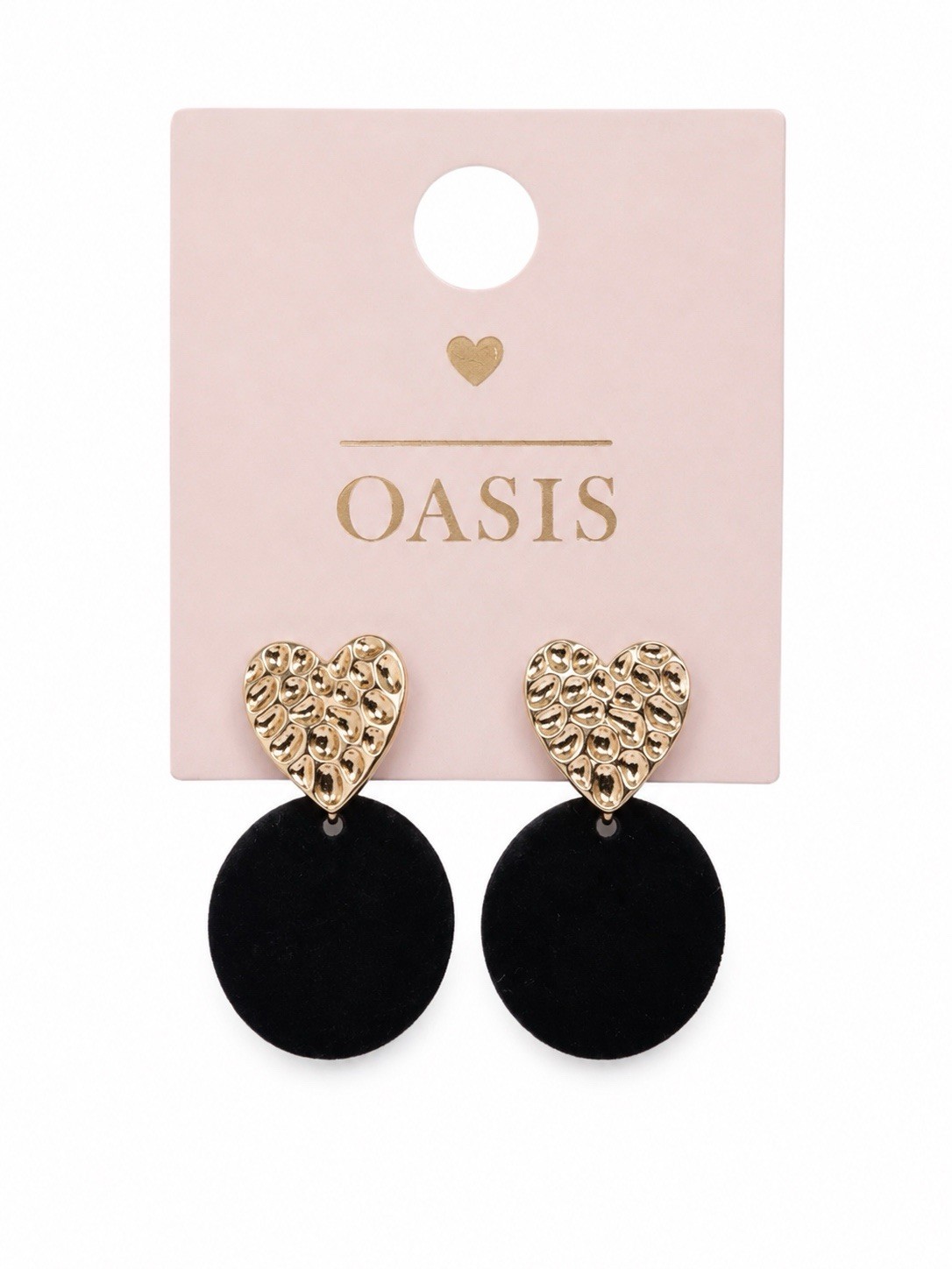 Black Velvet Heart Drop Earrings Gold Tone Statement Gift Box Included