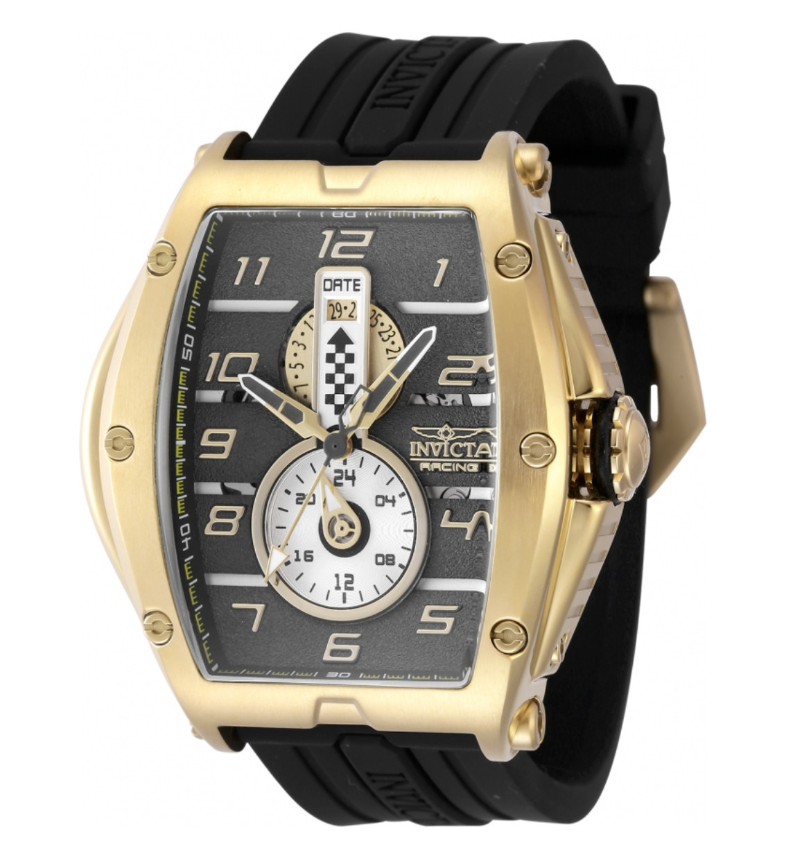 Invicta S1 Rally Diablo Racing RPM Men’s 50mm Black Gold Quartz Watch 47386