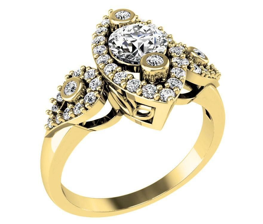 Solitaire Anniversary Ring I1 G 1.00 TCW Natural Round Diamond 14K Yellow Gold