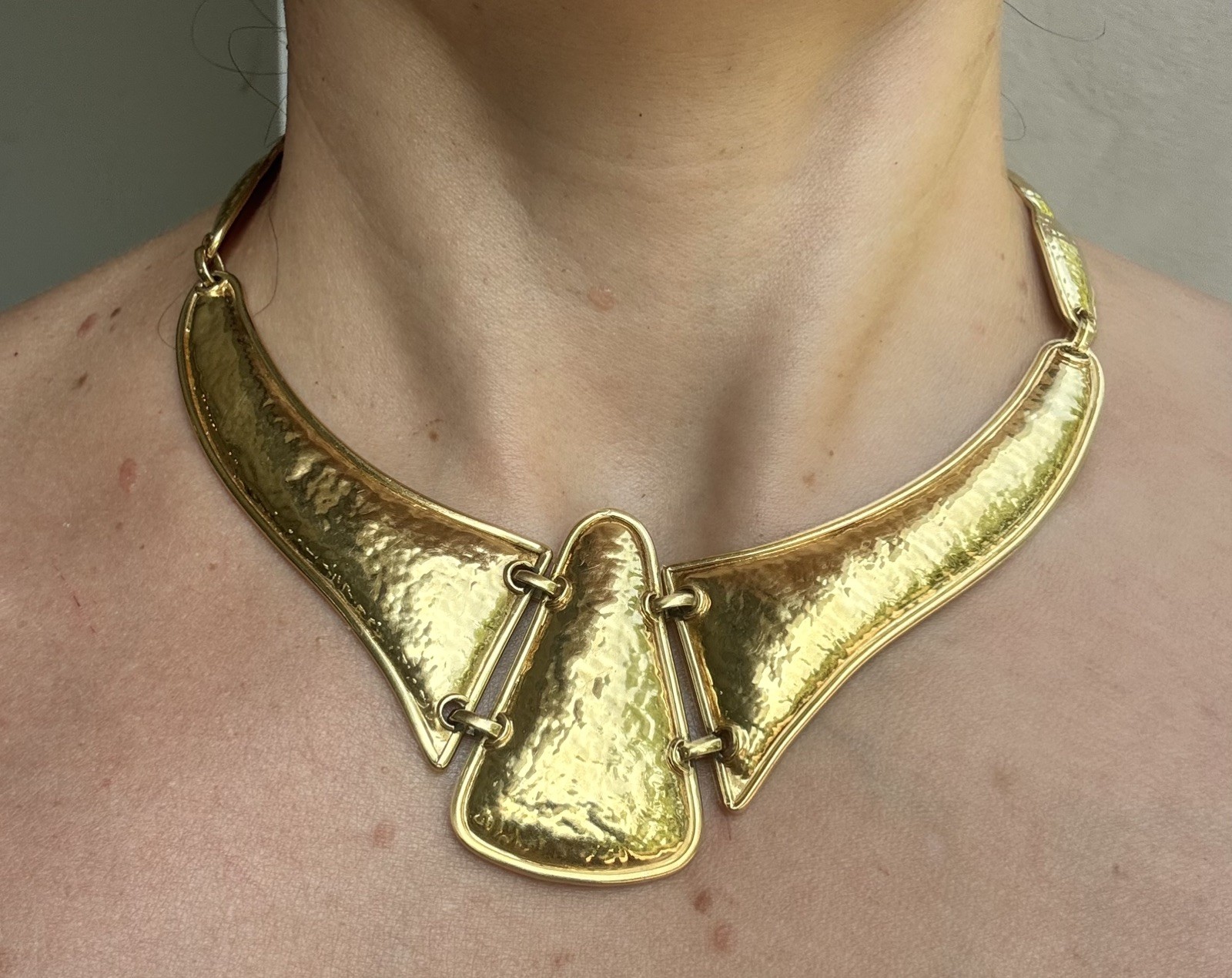 Heavy Solid 18k Gold 45 Grams Collar Necklace