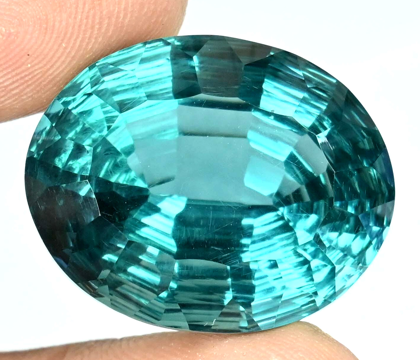 42.10 Ct Natural Greenish Neon Blue Paraiba Tourmaline Certified Loose Gemstone