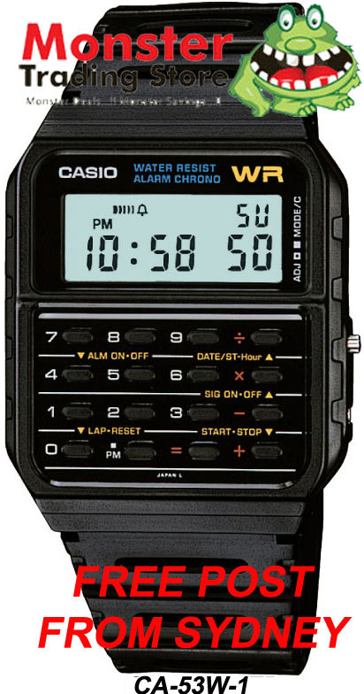 CASIO WATCH CALCULATOR VINTAGE RETRO 80’s CA-53W-1Z CA53 CA-53 AUSSIE SELLER