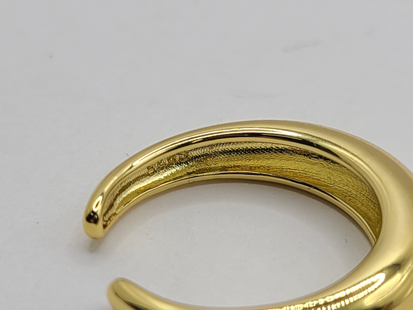 Hey Harper Gold Plated Adjustable Crescent Band Ring