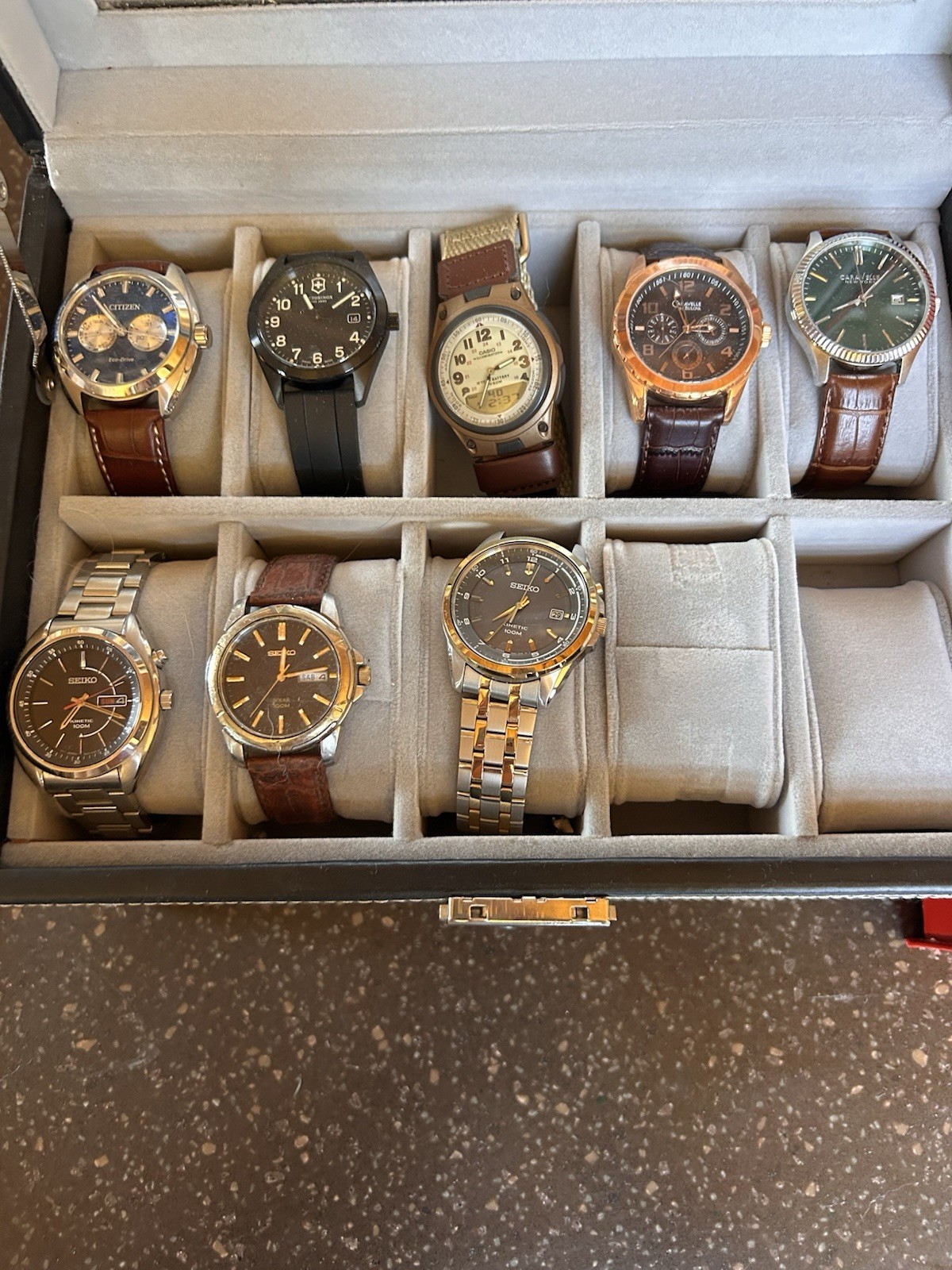 Invicta Seiko Citizen Caravelle Armitron Men’s Watch collectio w/ Display Boxes