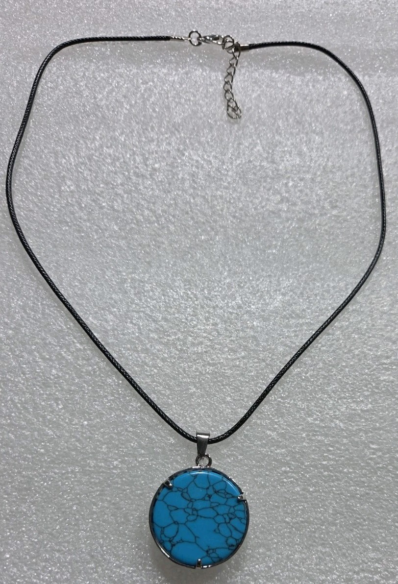 Tree Of Life Turquoise Necklace 18in Chain With Extender