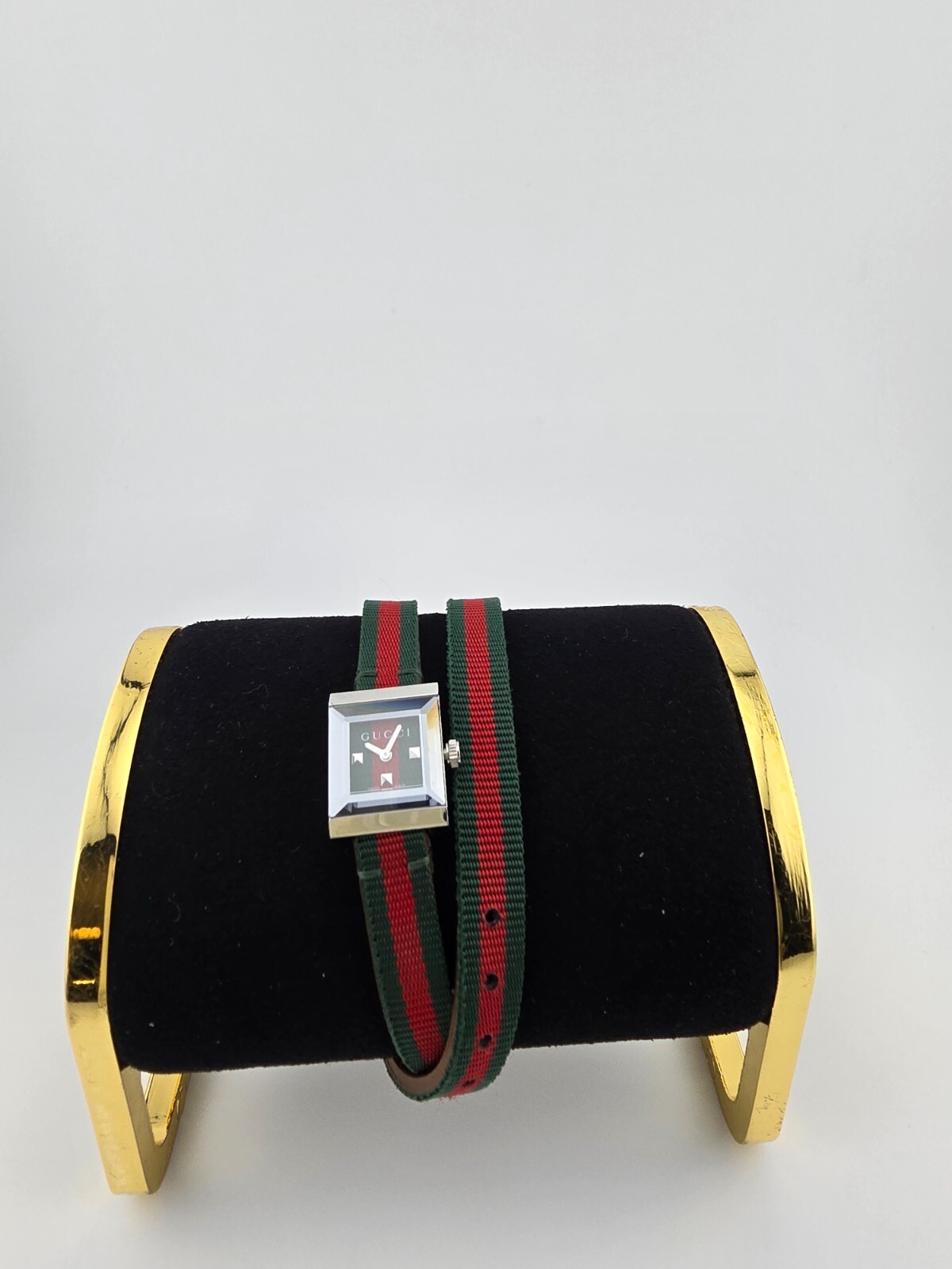 Gucci G-Frame Women’s Green and Red Dial Swiss Watch – YA128528 ($920 MSRP)