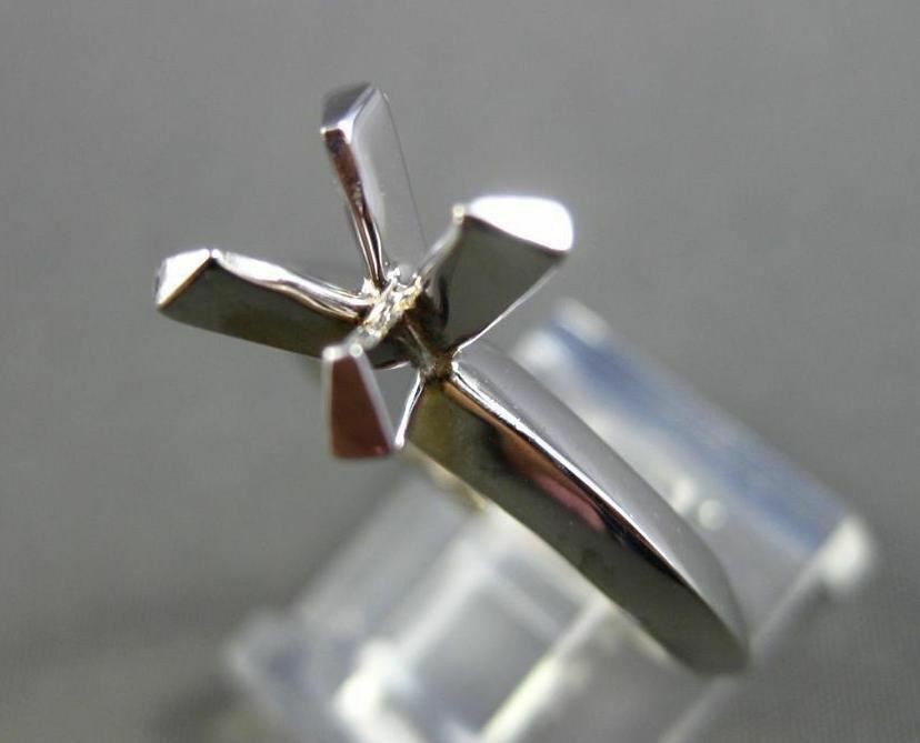 ESTATE 14KT WHITE GOLD 3D TENSION SOLITAIRE SEMI MOUNT ENGAGEMENT RING #24580