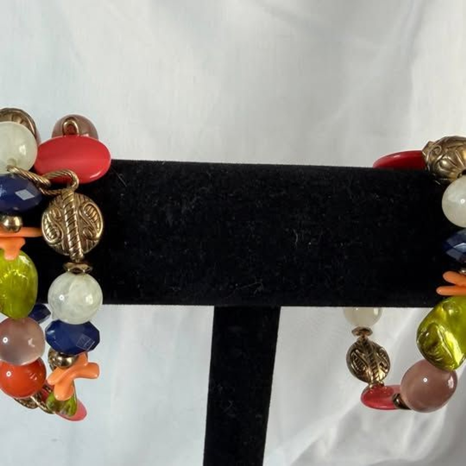7″ Vintage Beaded Bracelet with Colorful Beads Bohemian- Hippie-Style