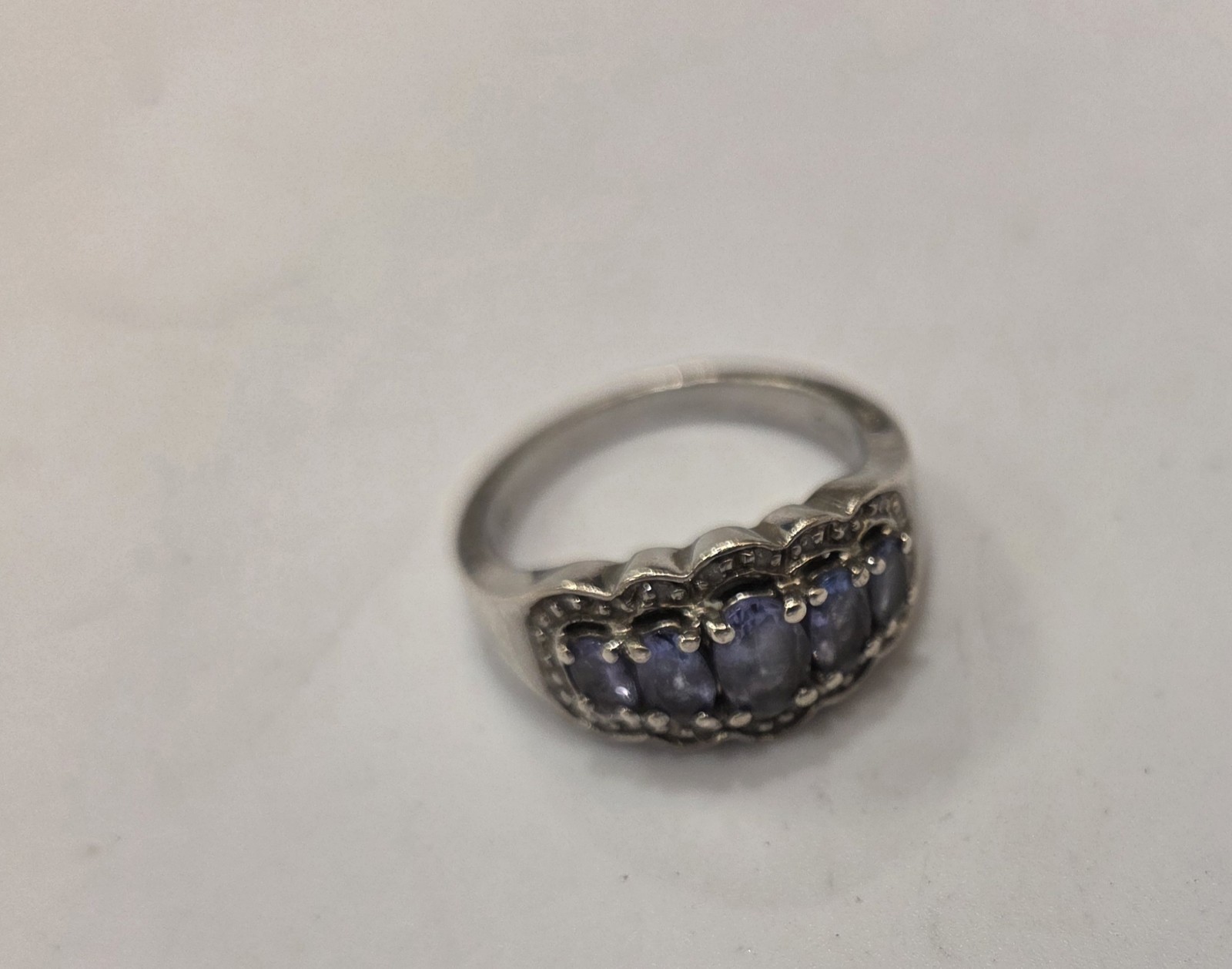 COLLEEN LOPEZ TANZANITE GENUINE GEMSTONES STERLING SILVER RING sz 7 STONE MG